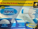 New Hurricane Spin Scrubber Replacement Heads 3 Scrubbing Brushes Only. Fixed Price $6.40.