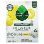 Dishwasher Detergent Packs, Lemon Scent, 20 10.5 Oz (300 G). Fixed Price $9.27.