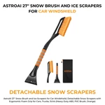 Astroai 27 Snow Brush & Ice Scraper Detachable Foam Grip For Cars Trucks Suvs. Fixed Price $24.49.