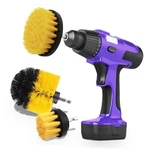 3PCS Car Detailing Drill Set, Interior Power Scrubber Brush, Yellow. Fixed Price $17.81.