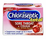 Chloraseptic Total Sore Throat + Cough Menthol Lozenges Wild Cherry Flavor 15. Fixed Price $10.65.
