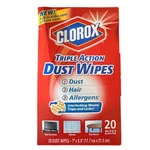 Clorox Triple Action Dust Wipes 20 Total, 1 Pack. Fixed Price $19.96.