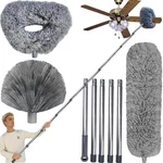 20+ Ft High Reach Ceiling Fan Duster & Cobweb Corner Brush With 3-14.... Fixed Price $39.11.
