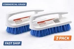 Rubbermaid Scrub Brush G237 White Handle Blue Bristle Heavy Duty Cleaning Pack. Fixed Price $16.99.