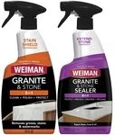Stone & Granite Countertop Cleaner And Sealer Kit Pack 24 Oz Each Weiman Safe. Fixed Price $51.99.
