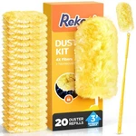 Heavy Duty Duster Refill Kit For Swiffer With 3 Ft Extension Pole & 20.... Fixed Price $27.91.