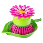 Vigar Flower Palm Dish Scrub With Holder, Perfect Kitchen Brushes For D.... Fixed Price $20.80.