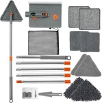 Baseboard Buddy Cleaning Tool With 76" Long Handle, 8 Replacement Pads, Gray. Fixed Price $38.76.