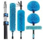 Hicavar 20FT High Ceiling Fan Duster W/ Extendable Pole Cleaning Kit. Fixed Price $45.99.