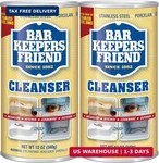 Bar Keepers Friend Powder Cleanser, 12 Oz X 2, Multipurpose Cleaner, Degreaser &. Fixed Price $27.14.