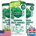 Seventh Generation Multi-surface Wipes 70 Count Pack Of 3 Garden Mint. Fixed Price $29.88.