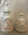 Vintage Hand Crafted Pottery Spijker Soap Dispenser & Bud Vase Vanity Bath. Fixed Price $41.64.