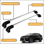 Strong Roof Rack Cross Bars For Lexus Rx 2016 - Up High Load Capacity Silver. Fixed Price $256.41.
