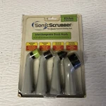 Sonic Scrubber Power Cleaner Interchangeable Brush Heads 4 Count. Fixed Price $7.99.