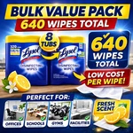 Lysol Disinfecting Wipes 640 Count 8 Tub Bulk Pack Commercial 1920090641. Fixed Price $114.99.