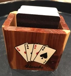 Vtg Universal Studios Florida Playing Cards 2 Decks New Wood Stand Hong Kong. Fixed Price $26.99.