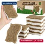 9 Pack Kickleen Biodegradable Natural Kitchen Sponges - Compostable Cellulose. Fixed Price $15.22.