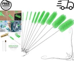 Bottle Cleaning Brushes, 8 Inch Nylon Tube Set (10) Pcs Green.... Fixed Price $12.57.