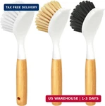 Holikme 3 Pack Dish Set With Bamboo Handle, Kitchen Brushes For Cleaning. Fixed Price $17.90.