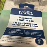 Dr Brown's 100% Silicone Reusable Microwave Steam Sterilizer Bag For Baby Bottle. Fixed Price $18.99.