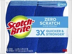 Scotch-brite Zero Scratch Scrub Sponges, 6 Kitchen For Washing Blue. Fixed Price $12.63.