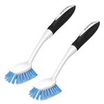 Setsail Dish Brush With Handle 2 Pack Stiff Bristles Scrubber Built In. Fixed Price $11.30.