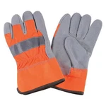 Leather Gloves, Cowhide, Safety Cuff, Wing Thumb, Full Finger, High-visibility. Fixed Price $14.26.