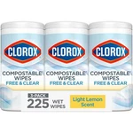 Clorox Free & Clear Compostable Cleaning Wipes, Light Lemon Scent, 75 Count, .... Fixed Price $27.00.