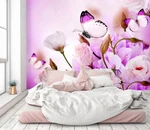 3D Purple Petals Animal ZHUA10633 Wallpaper Murals Removable Self-adhesive. Fixed Price $28.80.