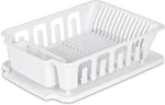 Sterilite 2-PIECE Large Sink Set Dish Rack Drainer, White (18 13 3/4" X.... Fixed Price $25.85.