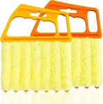 Aocean 2 Pcs Blind Cleaner Duster Tool 7-FINGER Dusting Yellow And Orange. Fixed Price $13.35.