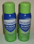 Microban 24 Hour Sanitizing Spray Fresh Scent Cans 12.5 Oz Each. Fixed Price $13.96.