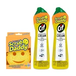 Yellow Scrub Daddy All Purpose Cleaning Sponge Pack Of 3 Multi Surface Cleaner. Fixed Price $35.69.