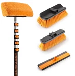 30-FOOT Exterior House Cleaning Brush Set With 5-24 Ft Extension Pole // Viny.... Fixed Price $213.57.