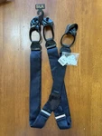Men's Warehouse Black Silk Leather Buttons Tabs Suspenders. Fixed Price $23.00.