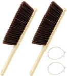 2 Pieces Wooden Broom Brushes, Bench With Long Handle, Soft Bris. Fixed Price $15.95.