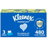 Kleenex Trusted Care Facial Tissues, Flat 160 (pack Of 3), White. Fixed Price $8.62.
