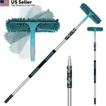 Telespro 20 Feet High Reach Window Squeegee With 5-12FT Pole, Lake Blue. Fixed Price $84.02.