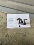 Better Homes & Gardens Simple Flair 4" Centerset Bathroom Faucet In Matte Black. Fixed Price $30.00.
