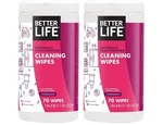 Better Life Natural Allpurpose Cleaning Wipes, Pomegranate Scent, 140 Count. Fixed Price $18.03.