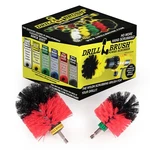 Drill Cordless Powered 2-PIECE Indoor / Outdoor Stiff Scrub Brushes. Fixed Price $15.55.