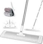 Commercial Flat Microfiber Floor Mop Cleaning System 18" Inch Wet Dry And Dust. Fixed Price $42.99.