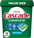 Cascade Complete Dishwasher Pods - Fresh Scent Actionpacs, Detergent,. Fixed Price $28.91.
