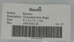 Bauxko 3 12" - Mil Gusseted Poly Bags, Quantity 25. Fixed Price $9.99.