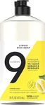9 Elements Liquid Dish Soap, Lemon Scent, 16 Ounces. Fixed Price $19.99.