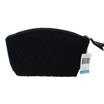 Vera Bradley Grand Travel Cosmetic Bag Makeup Case Black Nwt Microfiber. Fixed Price $29.99.