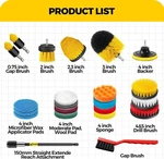 Holikme 22PACK Drill Brush Attachments Set,scrub Pads & Sponge, Buffing. Fixed Price $33.99.