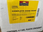 Case Of 4 Gallons Simoniz Complete Hand Soap. Fixed Price $74.40.