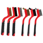 Wire Brush Set 6PCS Nylon/brass/stainless Steel Bristles With Curved Handle Grip. Fixed Price $11.19.