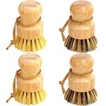 Bamboo Dish Set, 4 Pcs Wooden Scrubber Brush, PALM+2P Sisal. Fixed Price $17.75.
